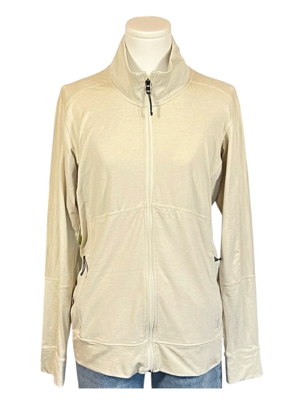 Patagonia Women's Lightweight Cream Zip-Up Layering Jacket L